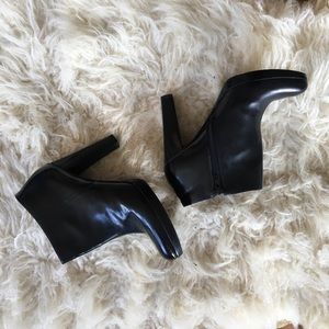 High heeled ankle boots